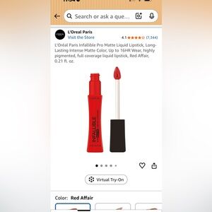 L'Oreal Paris Infallible Red Liquid Lipstick